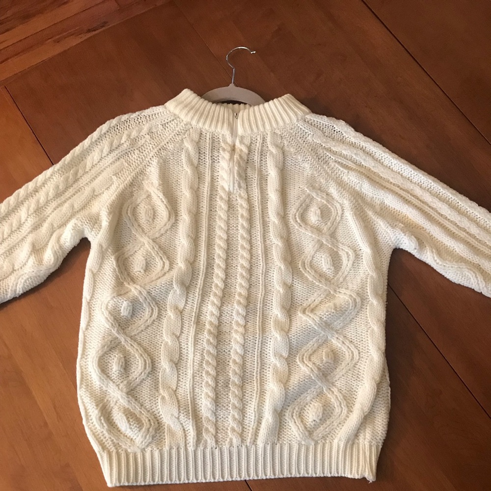 HANDMADE Knit Irish Style Quarter-Zip Sweater
